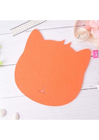 Kedi Figürlü Sevimli Şık Mouse Pad Turuncu