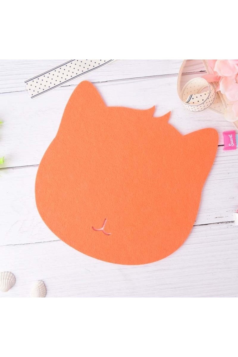 Kedi Figürlü Sevimli Şık Mouse Pad Turuncu Kedi Figürlü Sevimli Şık Mouse Pad Turuncu