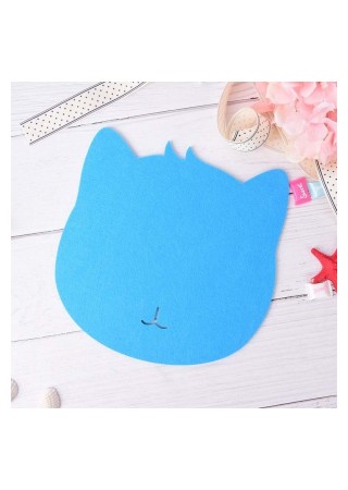 Kedi Figürlü Sevimli Şık Mouse Pad Mavi