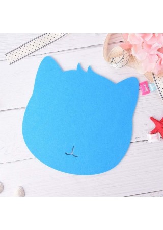 Kedi Figürlü Sevimli Şık Mouse Pad Mavi
