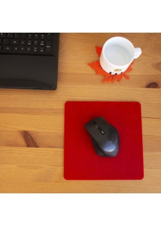 Keçe Yumuşak Dokulu Şık Mouse Pad Kırmızı