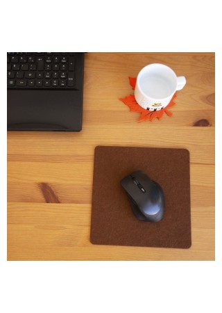 Keçe Yumuşak Dokulu Şık Mouse Pad Kahverengi