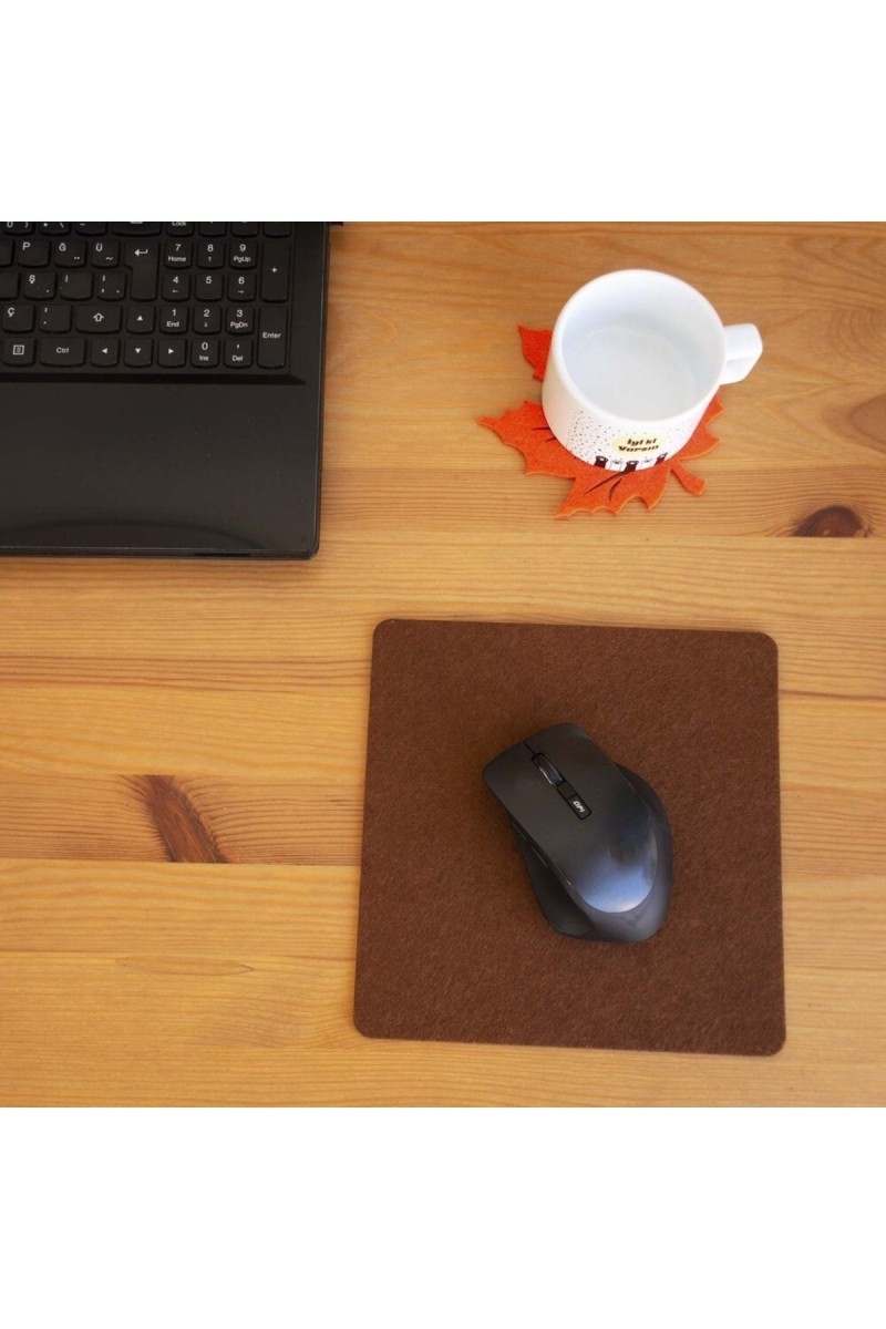 Keçe Yumuşak Dokulu Şık Mouse Pad Kahverengi Keçe Yumuşak Dokulu Şık Mouse Pad Kahverengi
