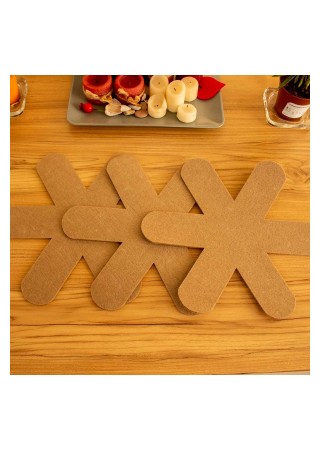 Tava Tencere Çizdirmez, Borcam Koruyucu, Keçeden Tencere Koruyucu 3 Adet Sütlü Kahve Rengi