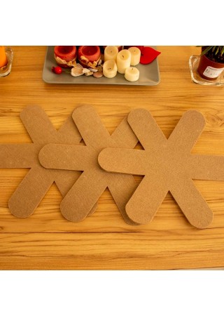 Tava Tencere Çizdirmez, Borcam Koruyucu, Keçeden Tencere Koruyucu 3 Adet Sütlü Kahve Rengi