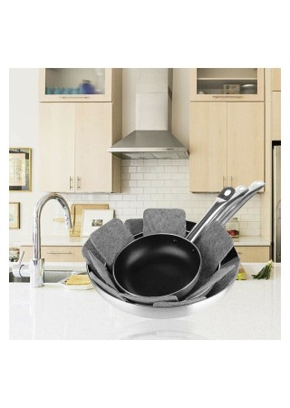 Tava Çizdirmez, Borcam Koruyucu, Keçeden Tencere Koruyucu, Keçeden Tencere Altlığı 3 Adet Gri