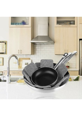 Tava Çizdirmez, Borcam Koruyucu, Keçeden Tencere Koruyucu, Keçeden Tencere Altlığı 3 Adet Gri