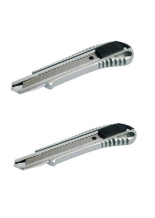 Ünyepark 2 Li Metal Paslanmaz Çelik Uç Değiştirilebilir Maket Bıçağı 2 Adet Fiyatıdır