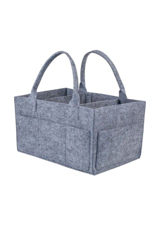 Keçe Anne Bebek Bakım Çantası Düzenleyici Organizer Gri
