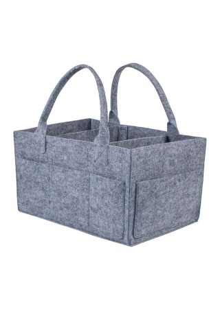 Keçe Anne Bebek Bakım Çantası Düzenleyici Organizer Gri