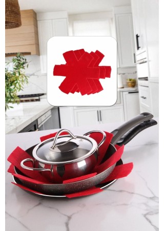 Bellalithe Tava Tencere Borcam Koruyucu Çizdirmez 4 Set (4 Renkten 3'er Adet Toplam 12 Adet)