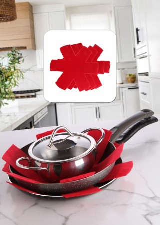 Bellalithe Tava Tencere Borcam Koruyucu Çizdirmez 4 Set (4 Renkten 3'er Adet Toplam 12 Adet)