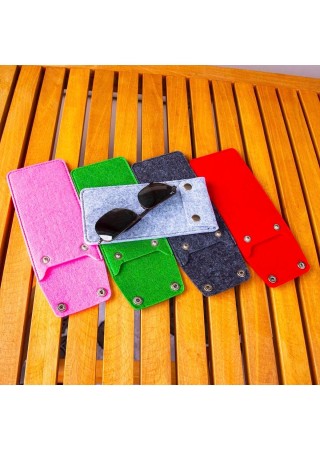 Bellalithe Double Click Özel Tasarım Gözlük Kılıfı Kabı Pembe