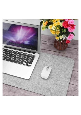 Masa Üstü Düzenleyici Şık Görünümlü Mouse Pad Gri 30x80 cm