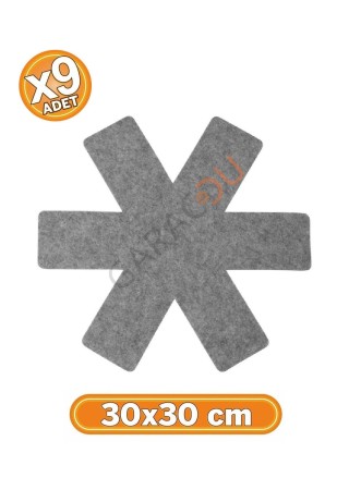 Tava Tencere ve Borcam Koruyucu Çizdirmez Keçe 9'lu Set 30x30 cm