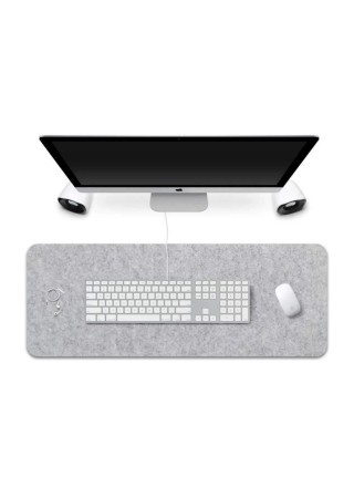 Masa Üstü Düzenleyici Şık Görünümlü Mouse Pad Gri 30x80 cm