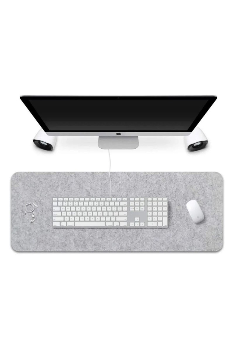 Masa Üstü Düzenleyici Şık Görünümlü Mouse Pad Gri 30x80 cm Masa Üstü Düzenleyici Şık Görünümlü Mouse Pad Gri 30x80 cm