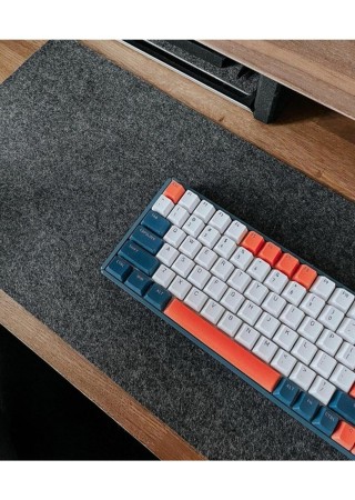 Masa Üstü Düzenleyici Şık Görünümlü Mouse Pad Antrasit 30x80 cm