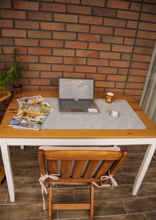 Premium Masa Üstü Düzenleyici Pad Masa Matı Gri 50x100 cm