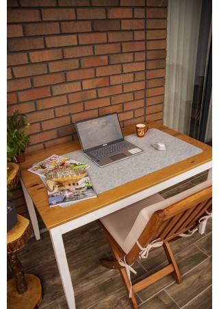 Premium Masa Üstü Düzenleyici Pad Masa Matı Gri 50x100 cm