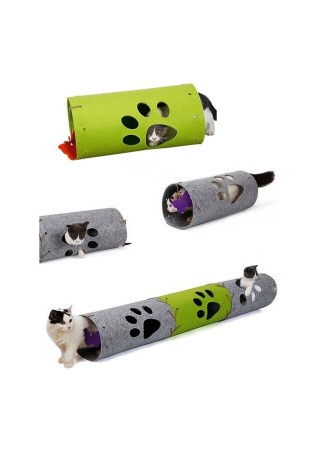 Kedi Tüneli 3'lü Eklenebilir Fonksiyonel Evcil Hayvan Oyuncağı Patili
