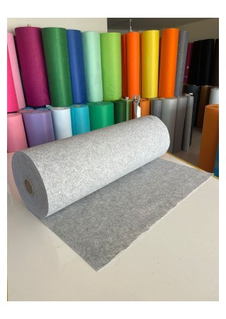 Rulo Bazlı Ince Keçe Kumaş 10 Metre Kırçıllı Gri (1x10 Metre)