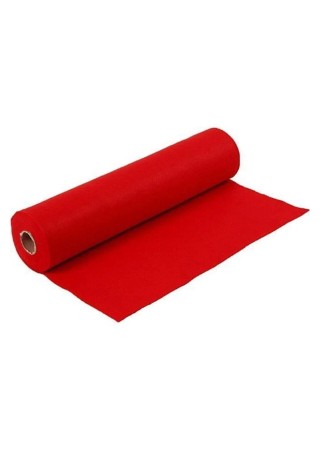 Rulo Bazlı İnce Keçe Kumaş 10 Metre Kırmızı (Eni 1 metre x Boyu 10 metre) Toptan İnce Keçe