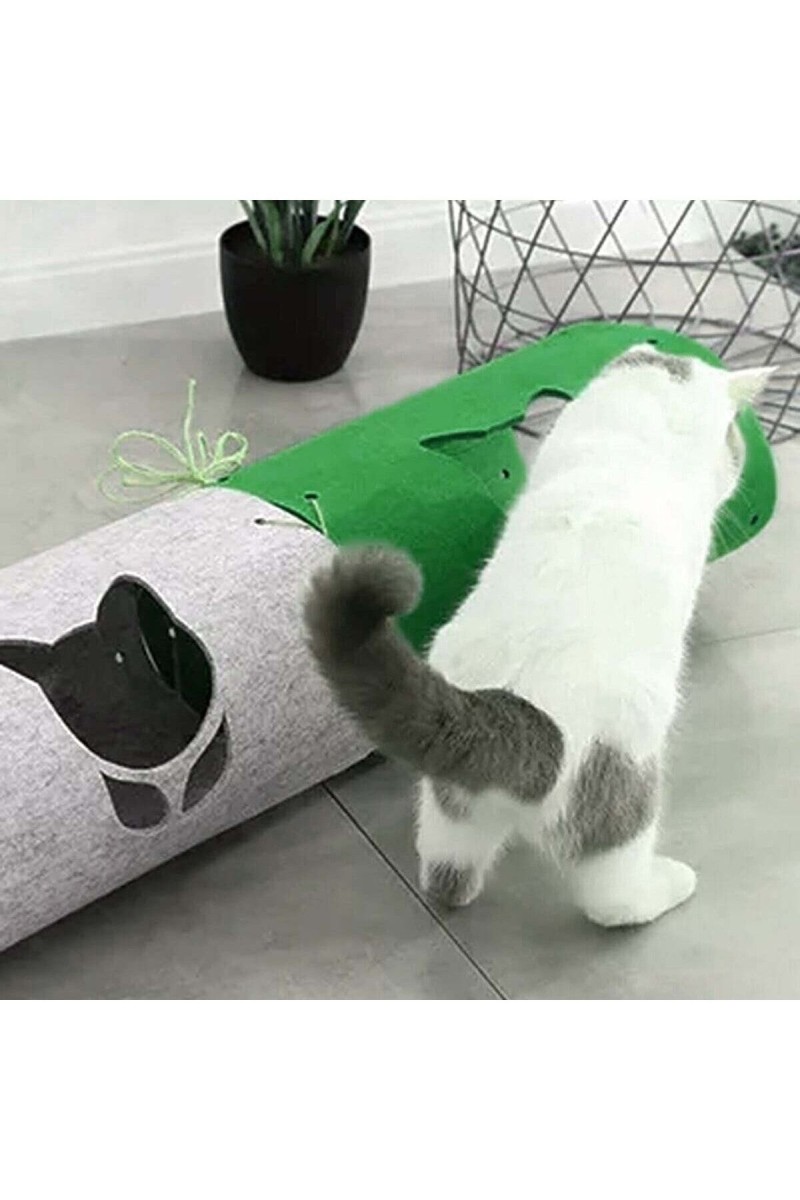Kedi Tüneli 3'lü Eklenebilir Fonksiyonel Evcil Hayvan Oyuncağı Tüneli Yeşil Kedi Tüneli 3'lü Eklenebilir Fonksiyonel Evcil Hayvan Oyuncağı Tüneli Yeşil